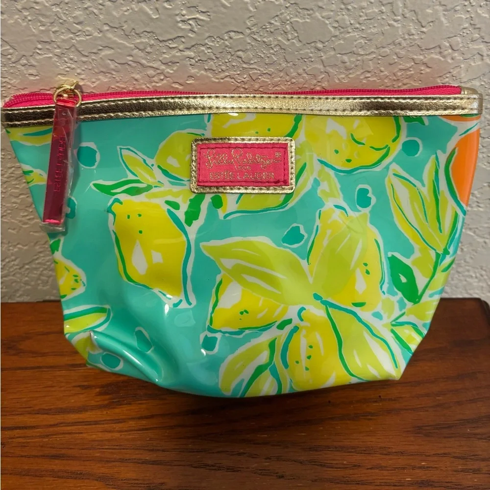 Lilly Pulitzer-Estee Lauder Colorful Floral Cosmetic Bag